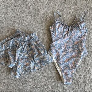 Montce Lucy One-Piece Cupid Swimsuit with Matching Ruffle Shorts